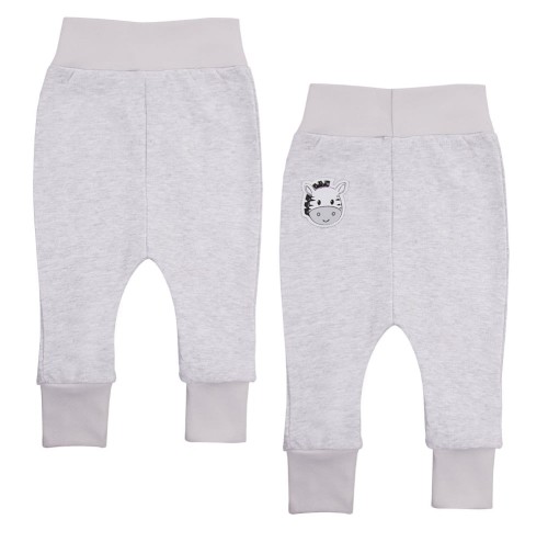 Graue Baby-Leggings mit Zebra-Muster