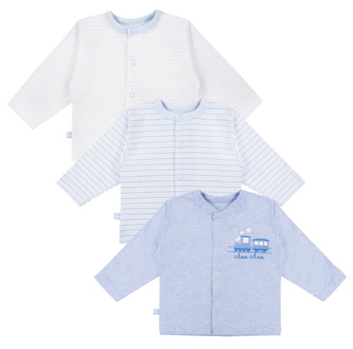 3er-Pack Baby-Jäckchen TINY blau