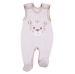 Beigefarbene Baby-Schlafstrampler mit Tiger