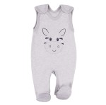 Grauer Schlafstrampler mit Zebra