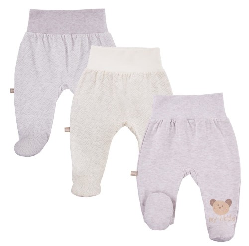 3er-Pack Halbstrampler TINY beige