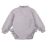 Kinder-Sweatshirt mit Rüschen, grau