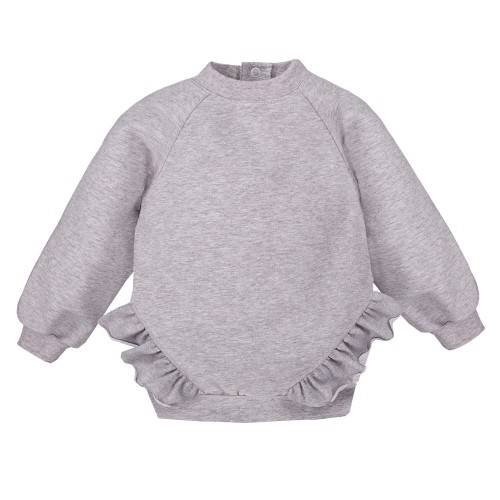 Kinder-Sweatshirt mit Rüschen, grau
