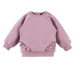 Sweatshirt violet with frill 080