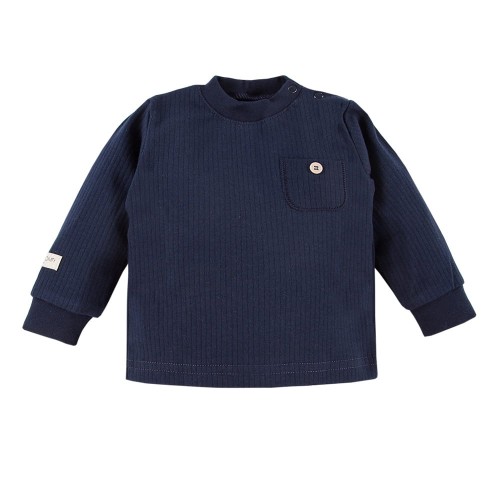 Kinderbluse mit Tasche in Marineblau