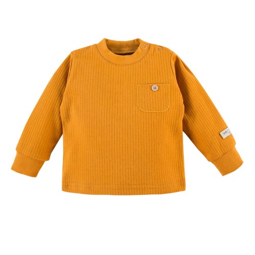 Kinder-Bluse mit Tasche in Honigfarbe