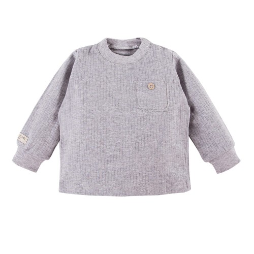 Kinder-Bluse mit grauer Tasche