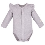 Kinder-Body mit Rüschen, grau