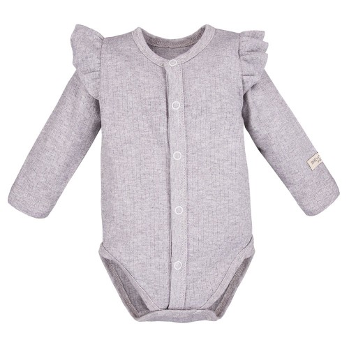 Kinder-Body mit Rüschen, grau