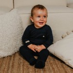 Babybody mit Tasche in Marineblau