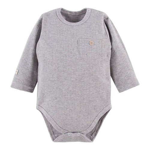 Kinderbody mit Tasche, grau