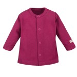 Baby-Jäckchen mit bordeauxfarbenen Streifen