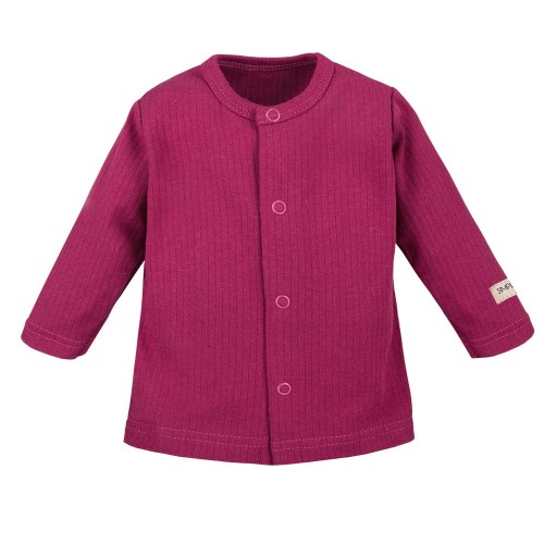 Baby-Jäckchen mit bordeauxfarbenen Streifen