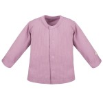 Baby-Jäckchen mit heidekrautfarbenen Streifen