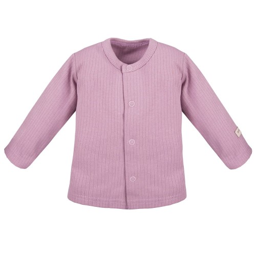 Baby-Jäckchen mit heidekrautfarbenen Streifen