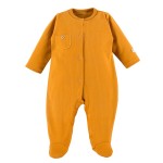 Baby-Strampler mit Tasche in Honigfarbe