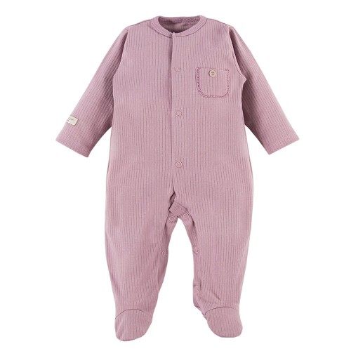 Baby-Strampler mit Tasche in Heidekraut