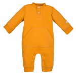 Kinder-Strampler aus Sweatshirtstoff, honigfarben