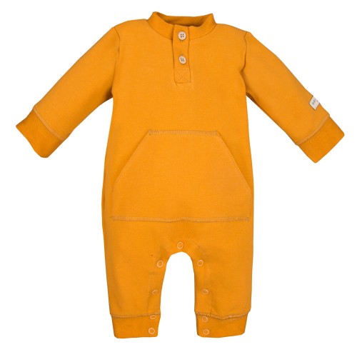 Kinder-Strampler aus Sweatshirtstoff, honigfarben