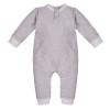Grauer Baby-Strampler aus Sweatstoff ohne Füße