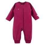 Baby-Strampler mit Tasche ohne Füße in Bordeauxrot