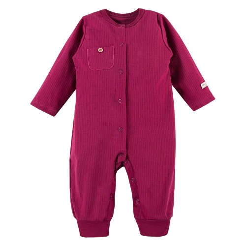 Baby-Strampler mit Tasche ohne Füße in Bordeauxrot