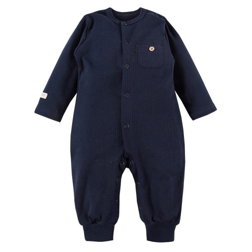 Strampler mit Tasche ohne Füße, dunkelblau