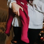 Baby-Halbstrampler in Bordeauxrot