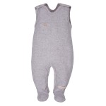 Baby-Schlafstrampler mit Tasche SIMPLY COMFY grau