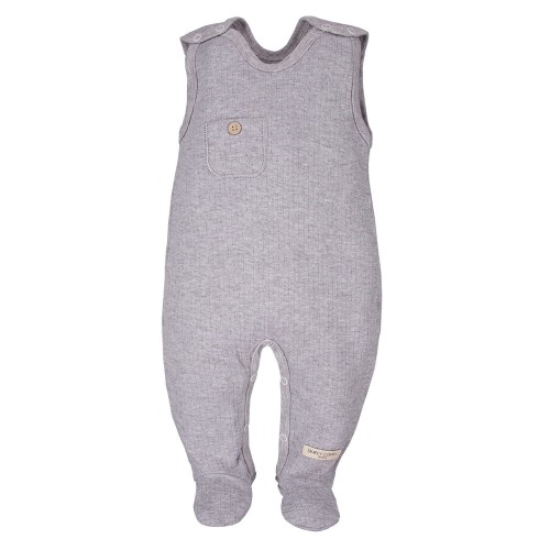 Baby-Schlafstrampler mit Tasche SIMPLY COMFY grau