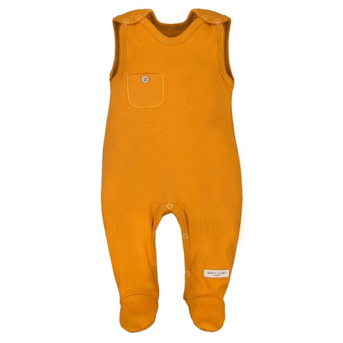 Baby-Schlafstrampler mit Tasche SIMPLY COMFY honigfarben