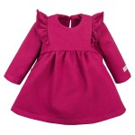 Dress with frills maroon
