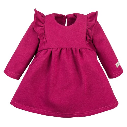 Kleid mit Rüschen SIMPLY COMFY in Bordeauxrot