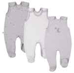 3er-Pack Baby-Schlafstrampler TINY grau