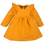 Kinderkleid mit Rüschen honigfarben