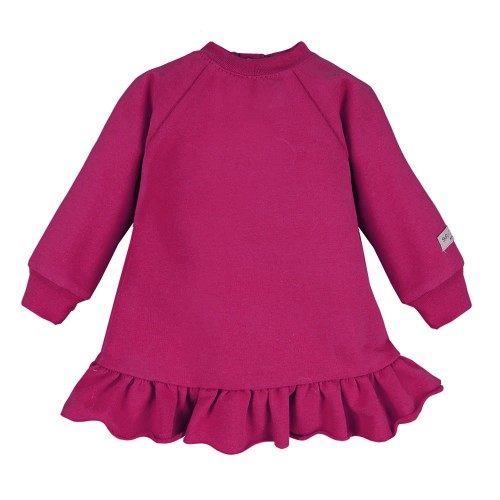 Kinderkleid aus Sweatshirtstoff, bordeauxrot