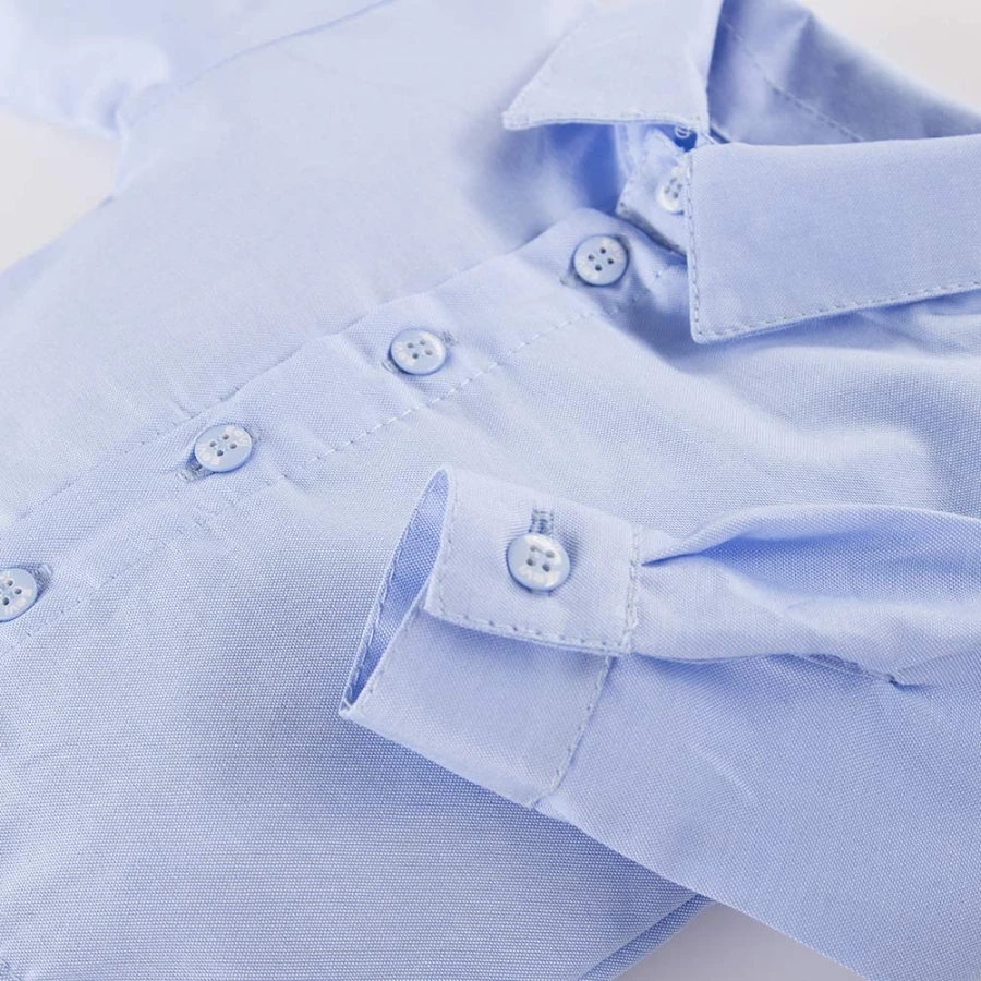 Kinderbody mit Kragen, blau