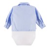 Kinderbody mit Kragen, blau