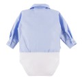 Kinderbody mit Kragen, blau