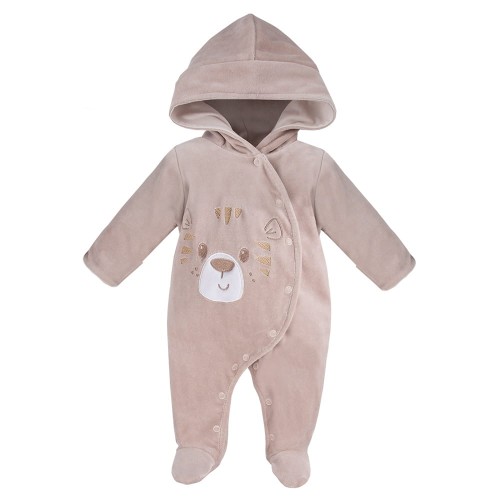 Hooded pramsuit BABY LOVE beige
