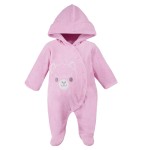 Hooded pramsuit BABY LOVE pink