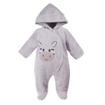 Hooded pramsuit BABY LOVE gray