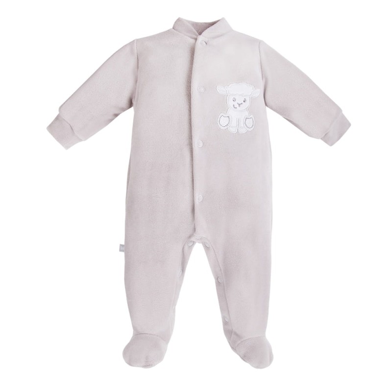Velvet playsuit NEWBORN gray