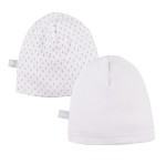 2er-Pack weiße Babymützen