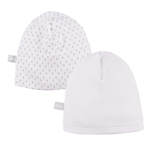 2er-Pack weiße Babymützen