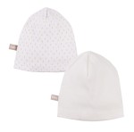 2er-Pack Baby-Mützen ecru/weiß