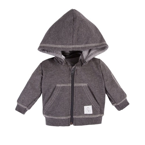 Sweatshirt mit Kapuze UNIQUE graphitgrau