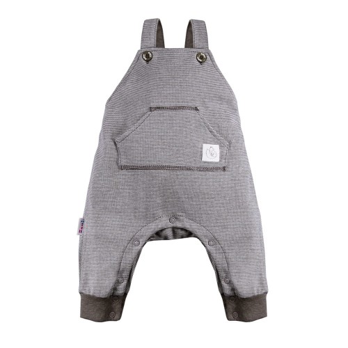 Latzhose mit Streifen UNIQUE graphit