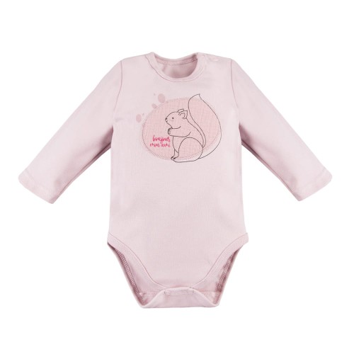 Babybody mit Eichhörnchen, rosa