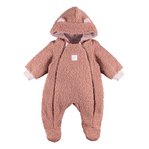 Strampler mit Kapuze UNIQUE rosa